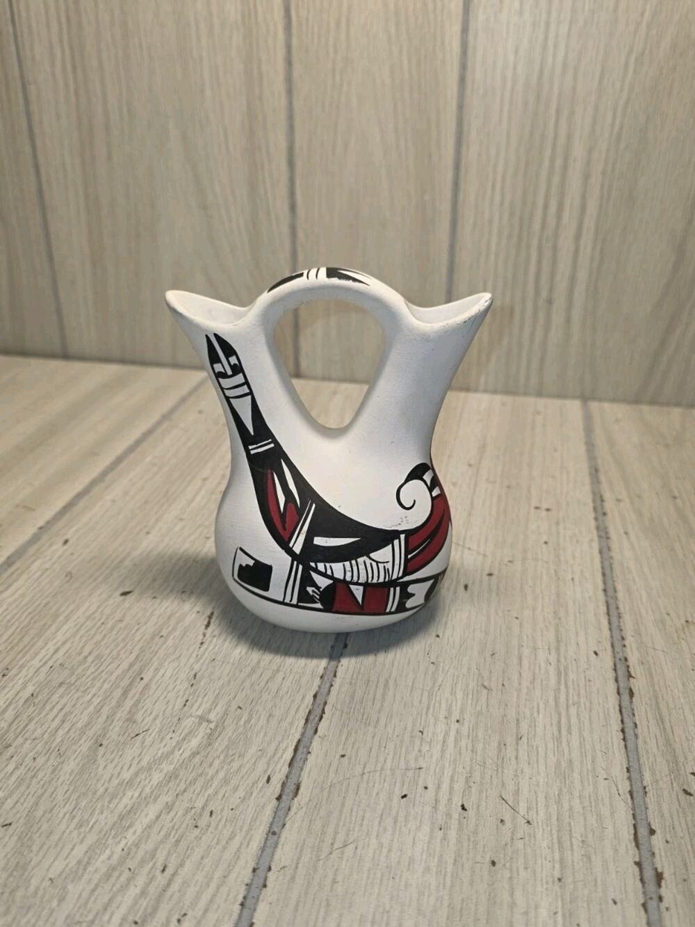 Vtg Wedding Vase Signed R Gavin Native American Pottery New Mexico Jemez Pueblo